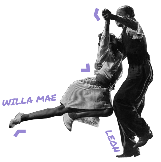 Leon James and Norma Miller dancing